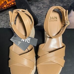 Madeen NYC Women's Tan Espadrille Sandals
